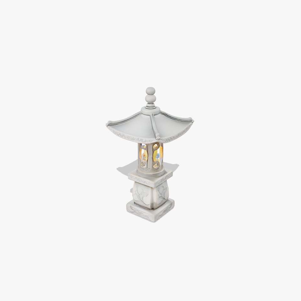 Traditional Japanese Stone Lantern Model Pack